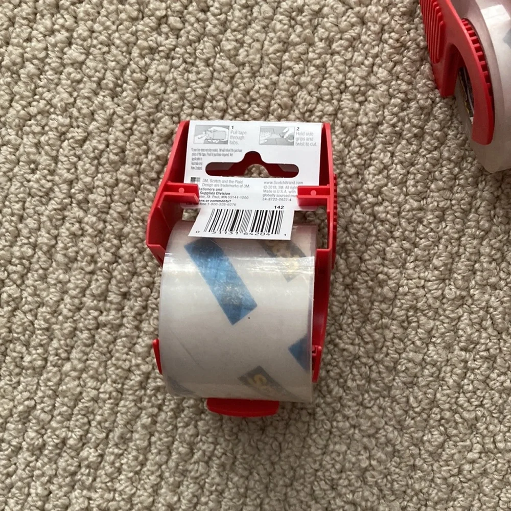 Scotch Shipping Tape Packaging Rollers Heavy Duty Pack of 4 88.8 yd Supplies NEW